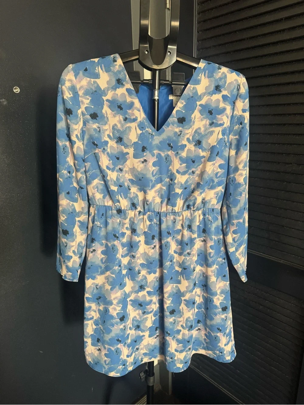 J.Crew Blue Floral Empire Waist Dress Size 6